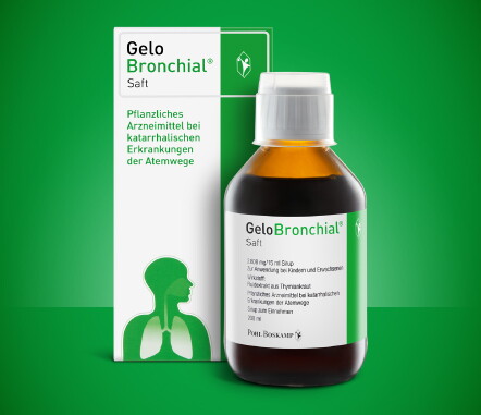 Gelo® Bronchial Saft bei katarrhalischen Erkrankungen der Atemwege.